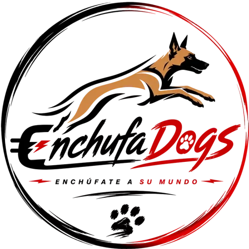 Logotipo de EnchufaDogs, club de agility para perros en Tierra de Campos
